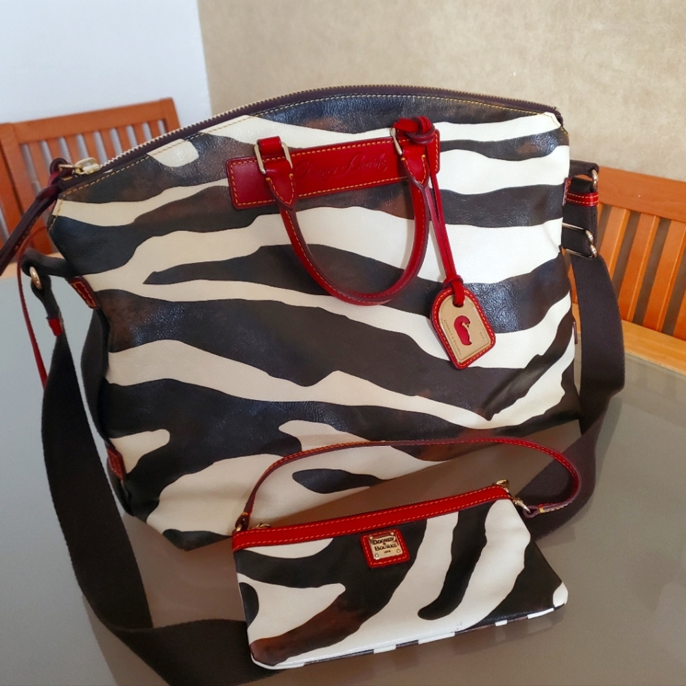 Dooney and Bourke Zebra Women Handbag with wallet